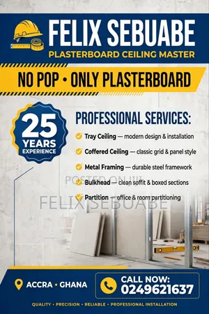 Plaster Board Ceiling and Partitioning Service