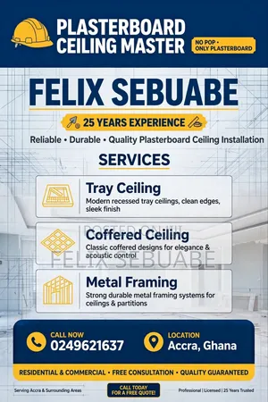 Plaster Board Ceiling and Partitioning Service