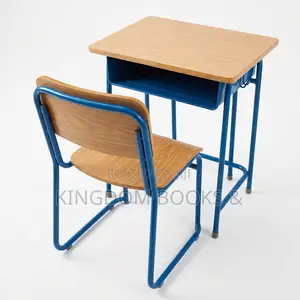 Heavy Duty Single Student Desk and Chair Set - Large Size