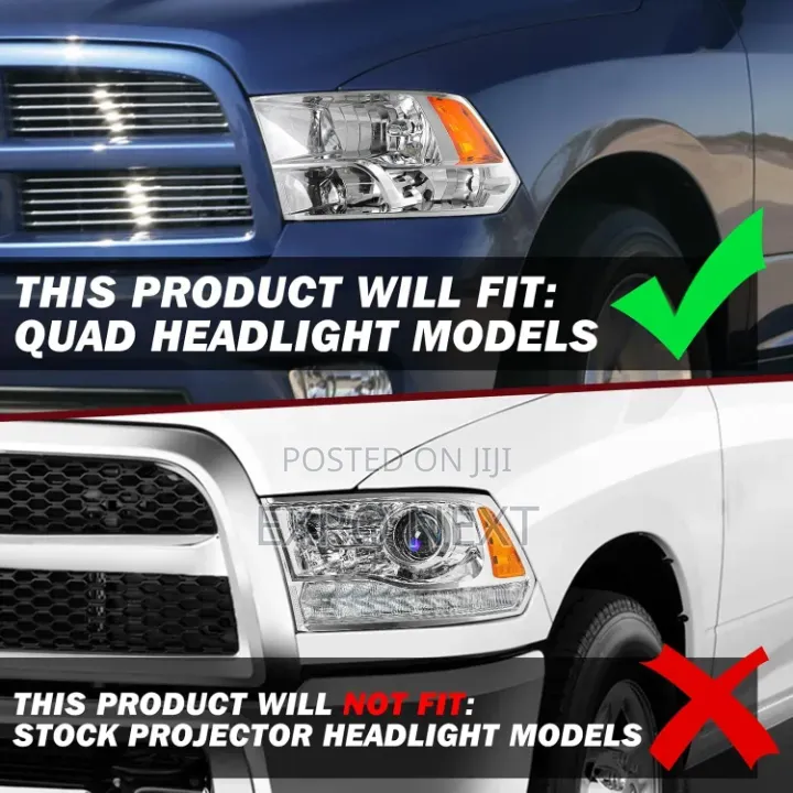 Dodge Ram 1500 2009-2018 Halogen Headlight