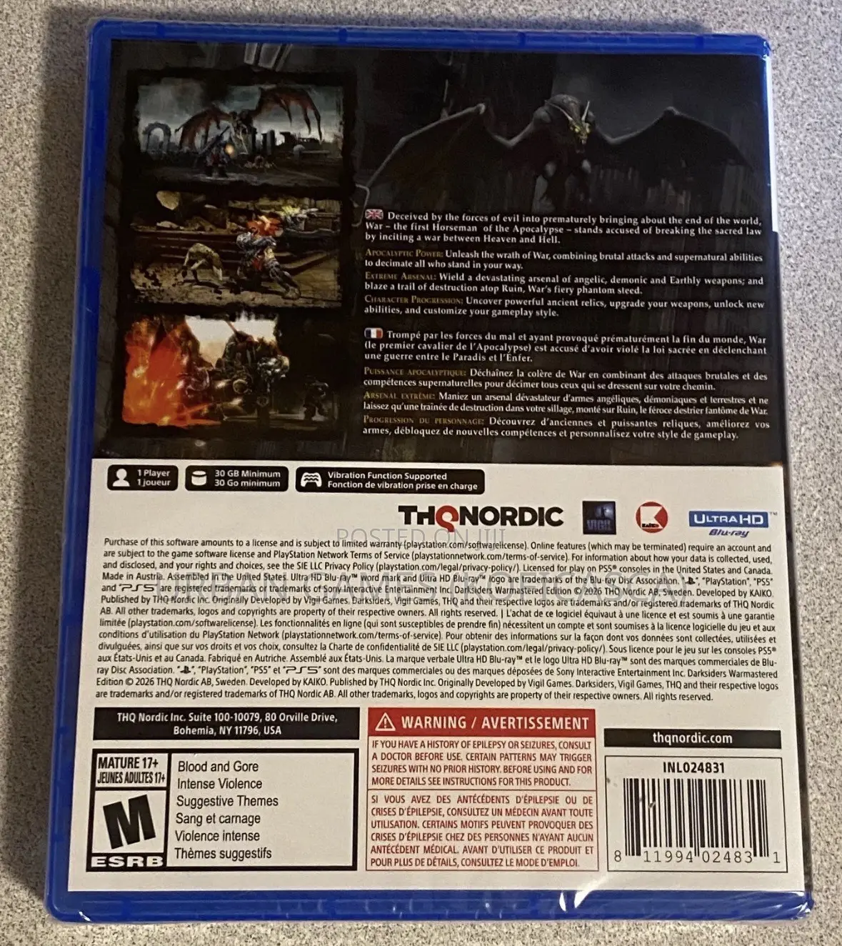 Darksiders Ps5 Sealed