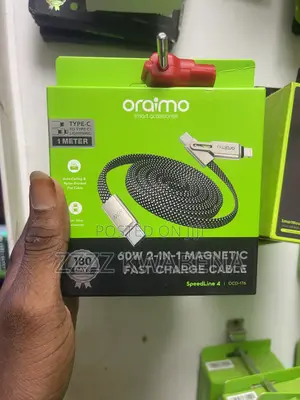 Oraimo SpeedLine 4 Magnetic 2-in-1 60W Fast Charge Cable