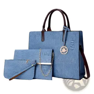 Ladies 3-Piece Multi Compartment Hand Bags