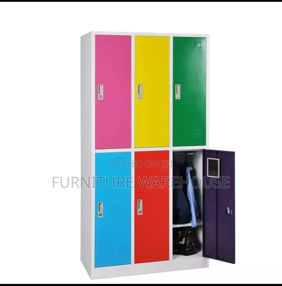 6-Door Colorful Metal Storage Locker