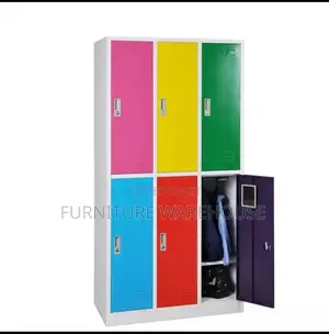6-Door Colorful Metal Storage Locker
