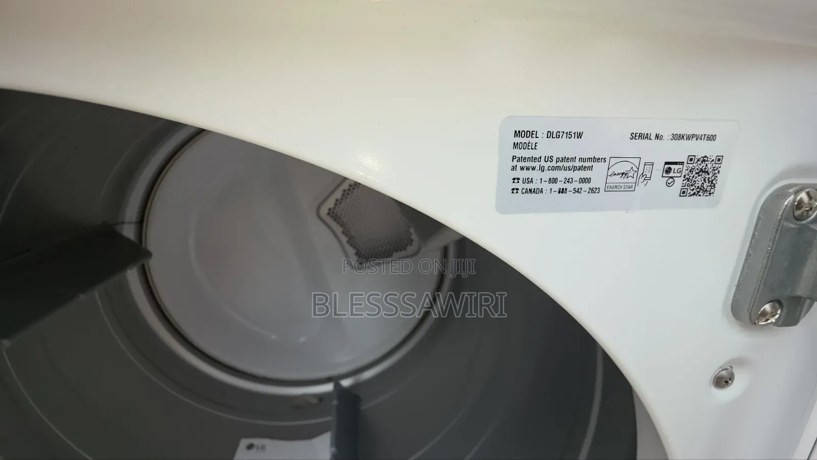 28kg Brand New LG Gas Dryer With Sensor Dry Technology