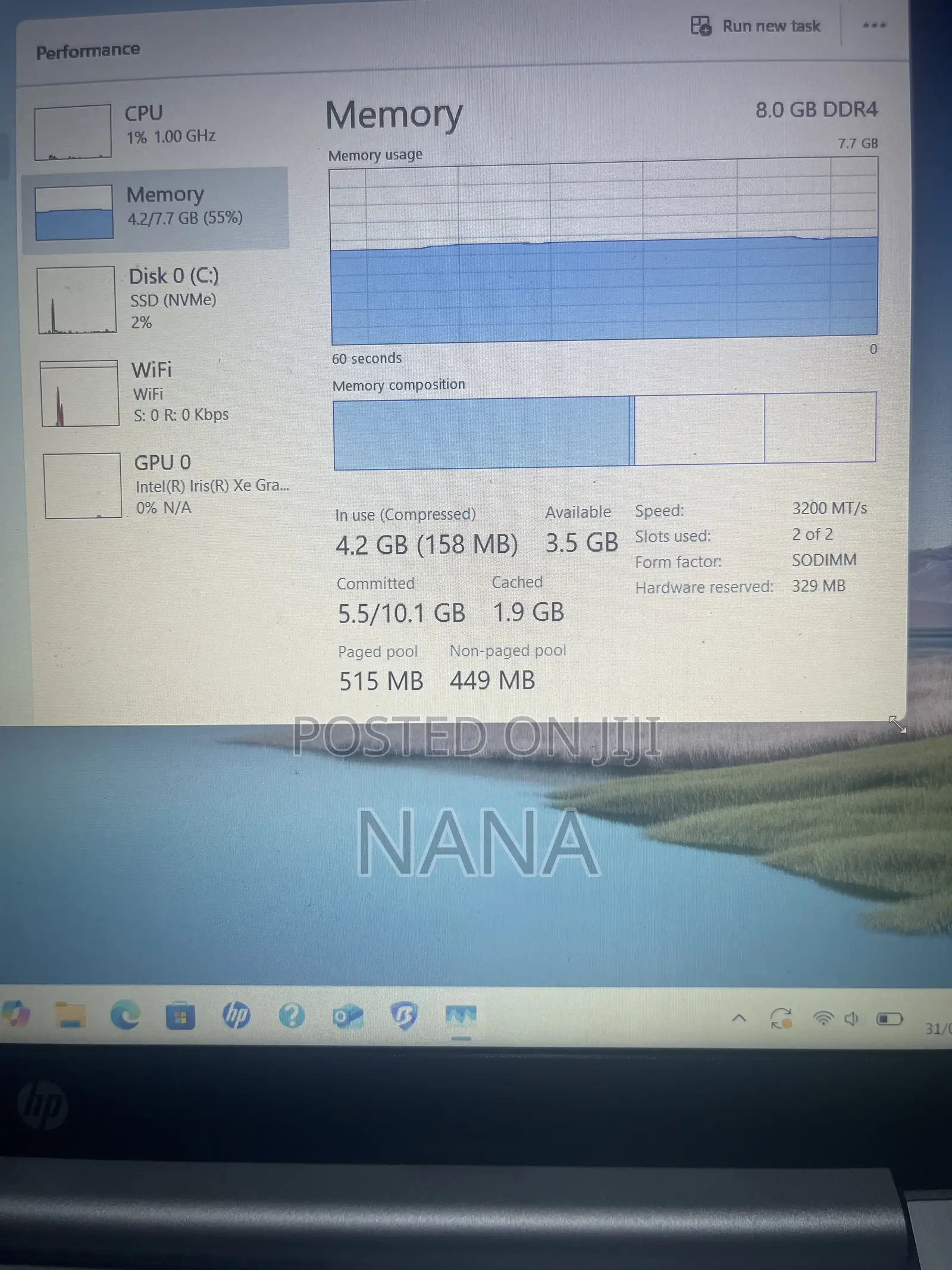 Laptop HP 15s 8GB Intel Core i7 SSD 512GB
