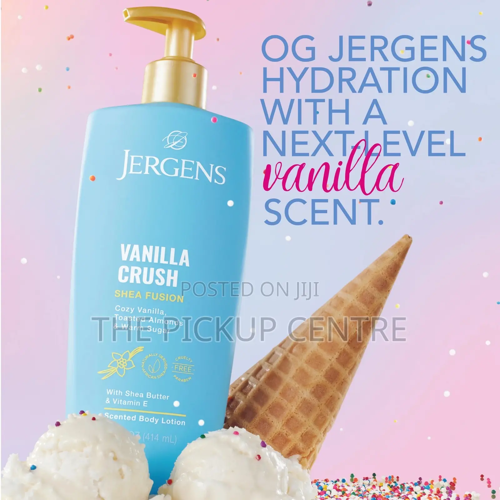 Jergens Shea Fusion Vanilla Crush Scented Body Lotion, Moisturizer