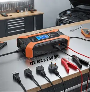 10A 12V 24V Fully-Automatic Smart Car Battery Charger Maintainer