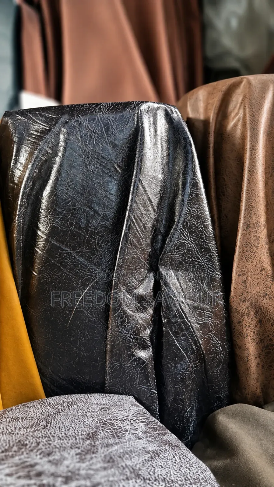 Premium Antique Brown Leather Upholstery Material