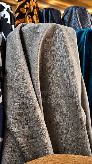 Premium Grey Herringbone Upholstery Fabric