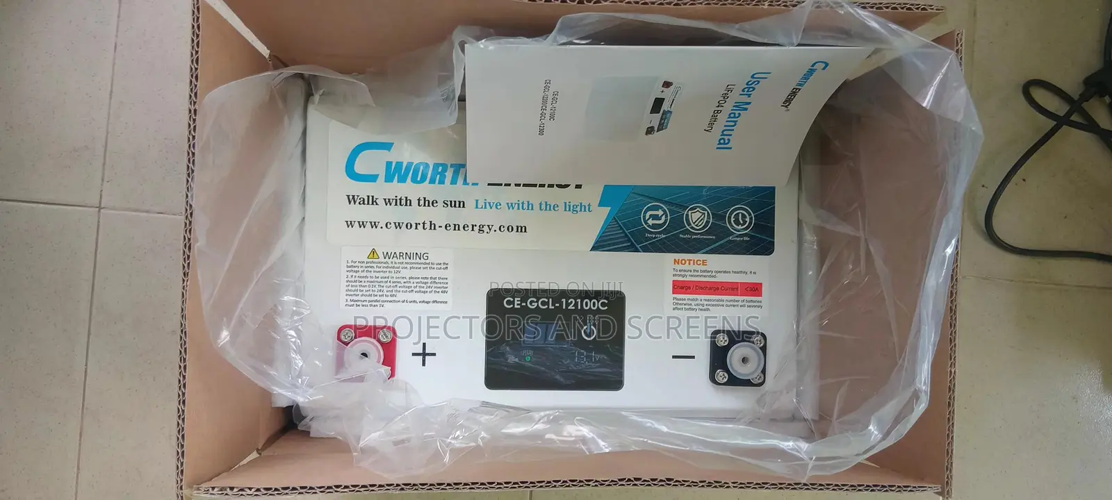 Cworth Lithium Ion Phosphate Battery 12v 100ah