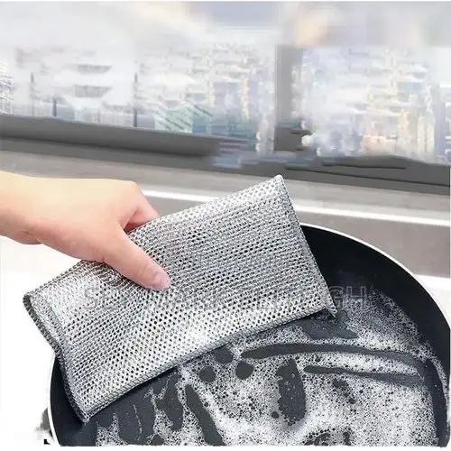 Sliver Wire Scrubbing Cloth (4pcs)
