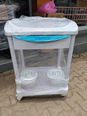 Ingot 2-Tier Treatment Cart With Drawer and 2 Bowls