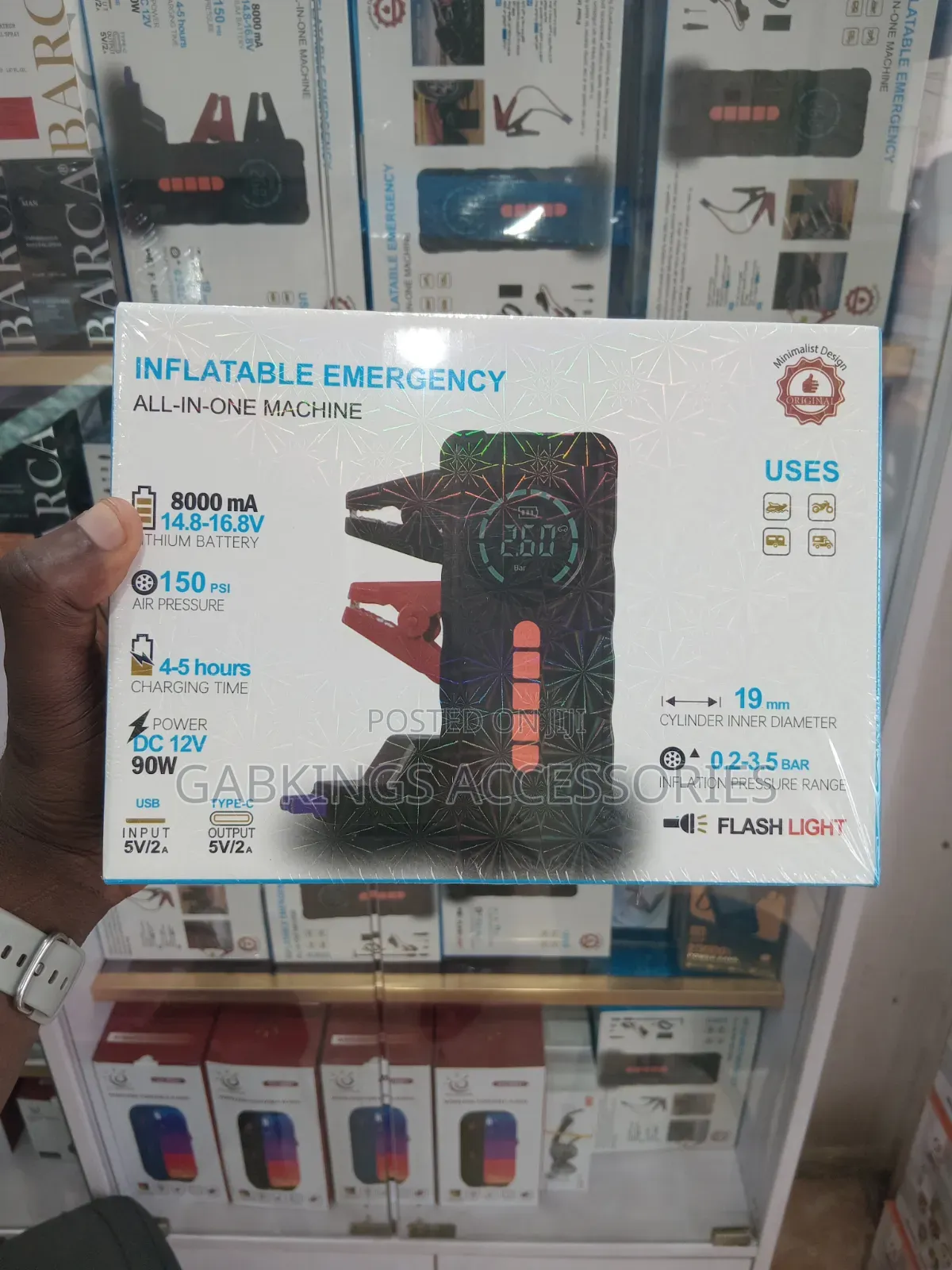 Inflatable Emergency All in One Machine - Car Jump Starter