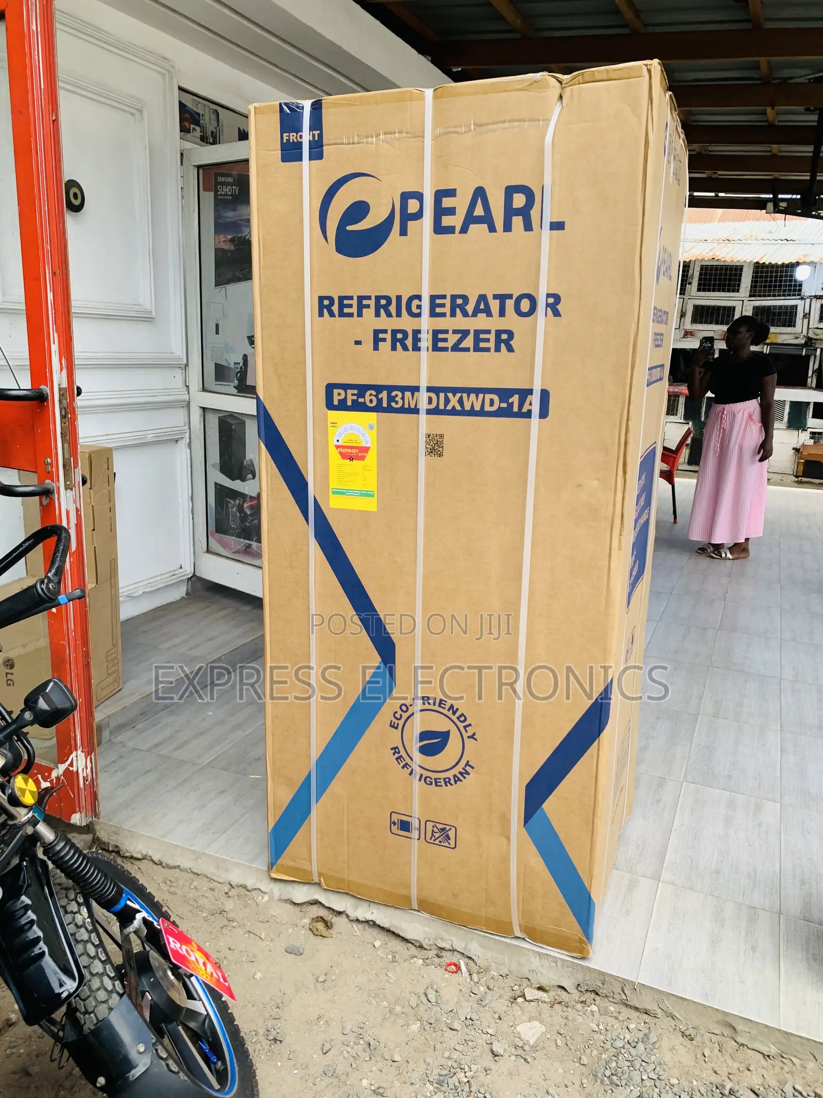 Pearl 421L Bottom Freezer + Dispenser Refrigerator - PF-613MDIXWD-1A