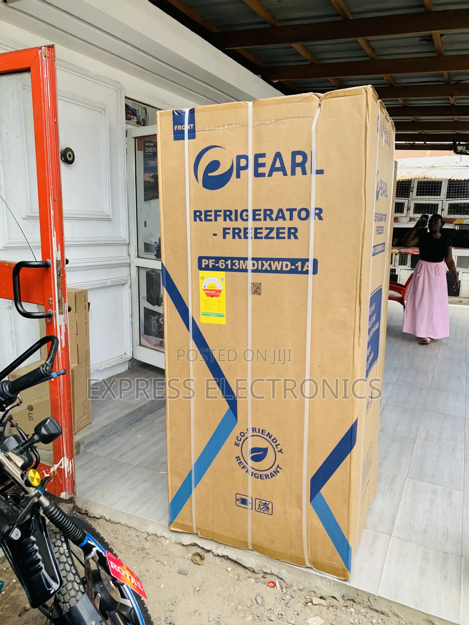 Lovely New Pearl 421L Bottom Freezer + Dispenser  - PF-613MDIXWD-1A