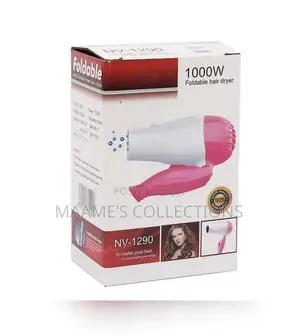 Nova NV-1290 1000W Foldable Hair Dryer – Compact & Powerful