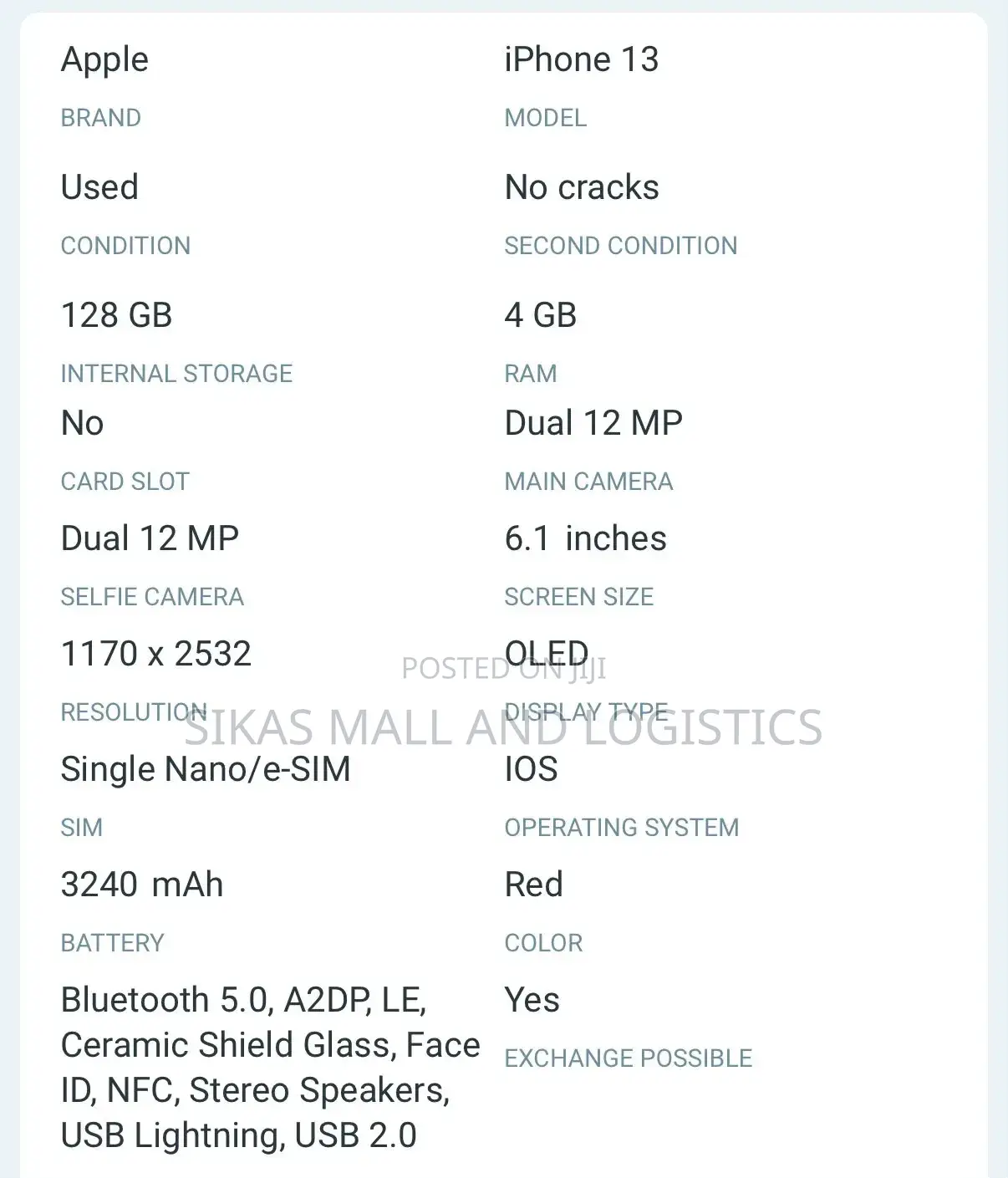 Apple iPhone 13 128 GB Red