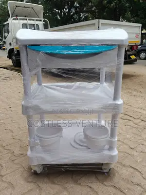 Ingot 3-Tier Treatment Cart With Drawer and 2 Bowls