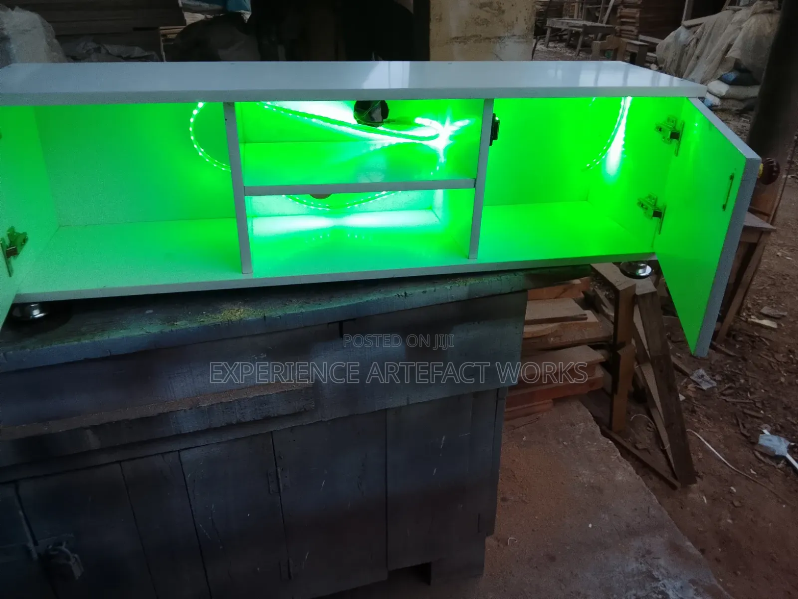 TV Stand With Multi Colored Lights