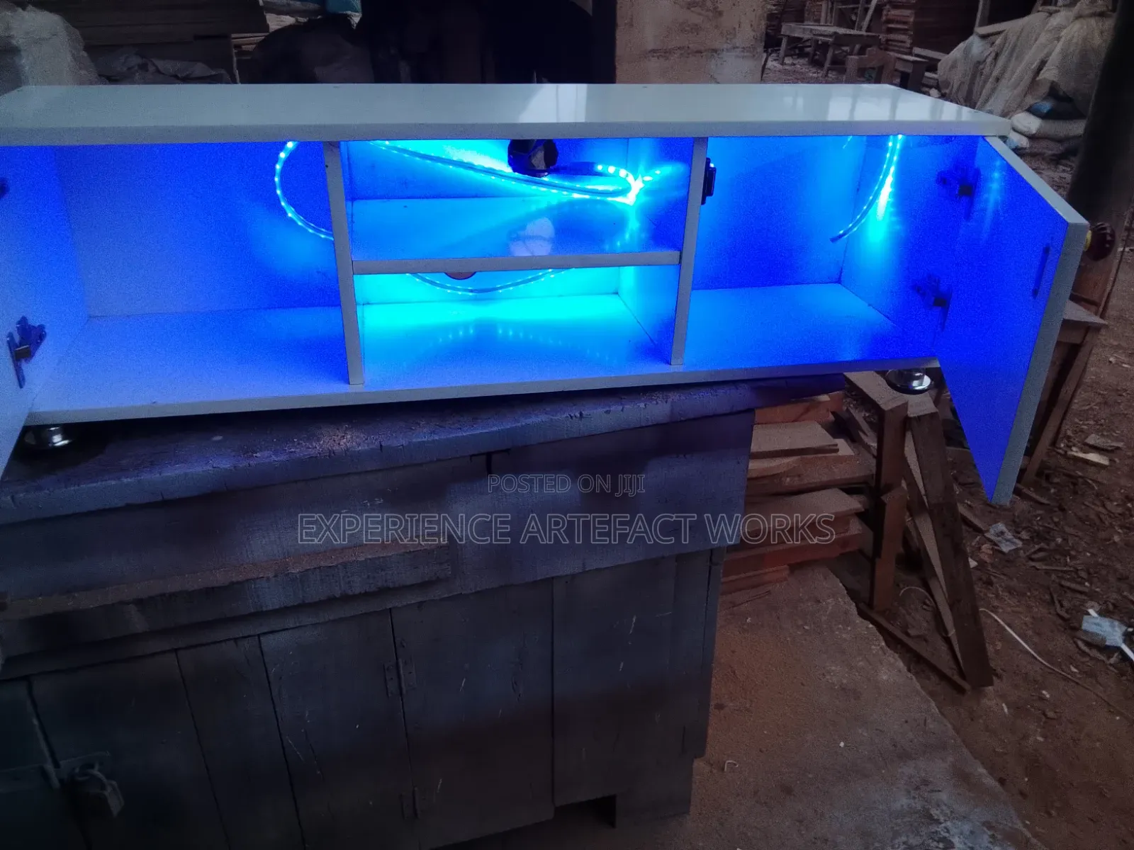 TV Stand With Multi Colored Lights
