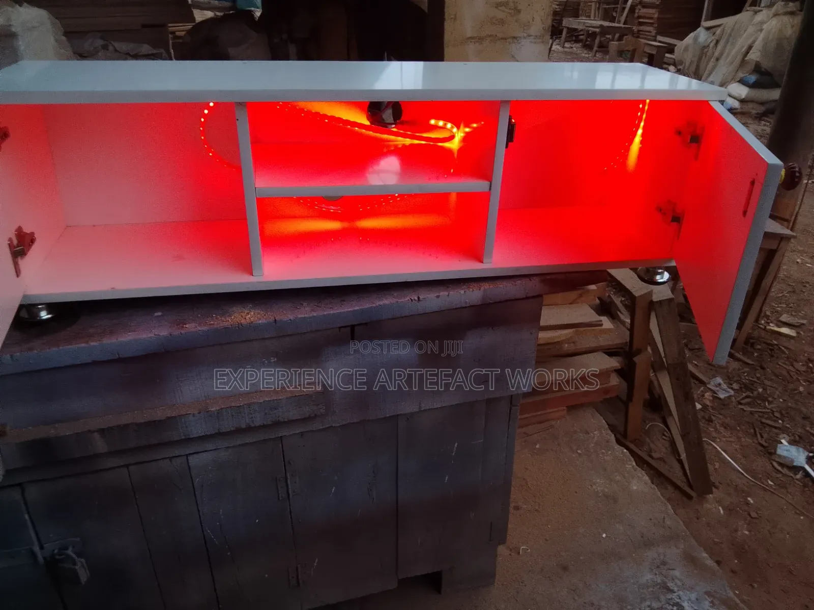TV Stand With Multi Colored Lights