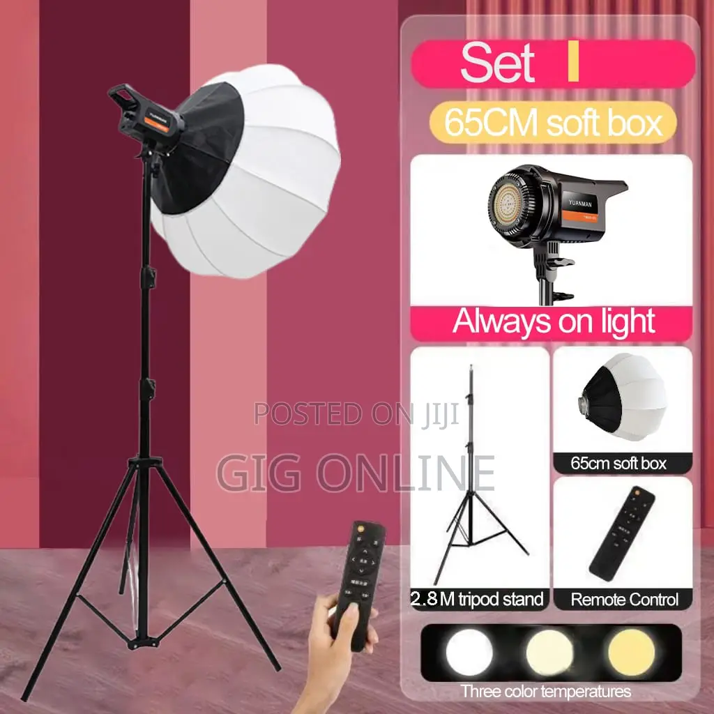 Professional Studio Flash Light With Softbox & Stand