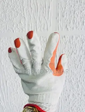 Orange Palm Grip Gloves – Latex-Coated Safety Work Gloves for General