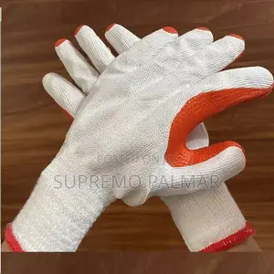 Orange Palm Grip Gloves – Latex-Coated Safety Work Gloves for General