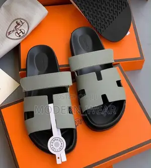 Genuine Leather Hermes Slippers