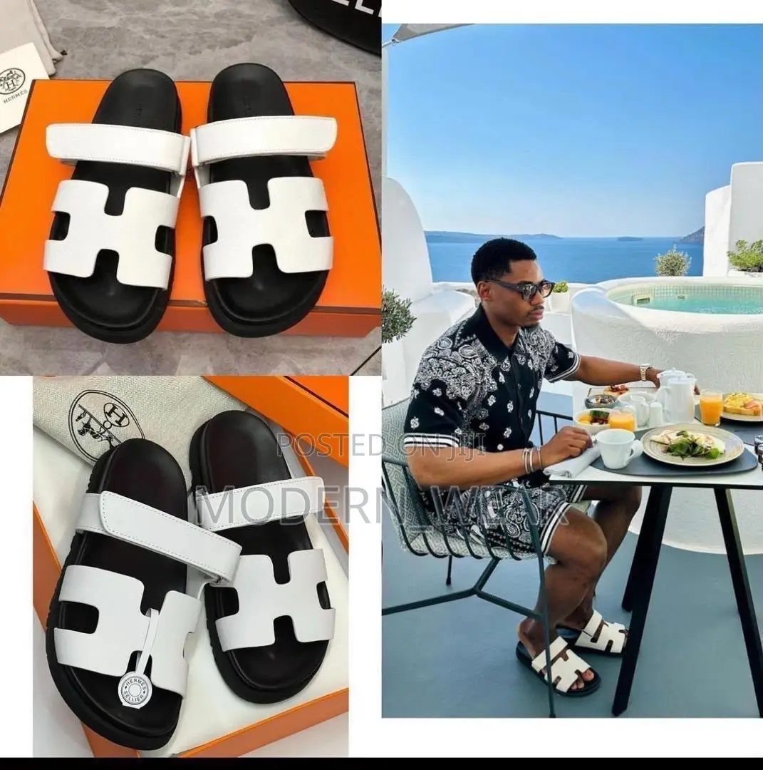 Genuine Leather Hermes Slippers