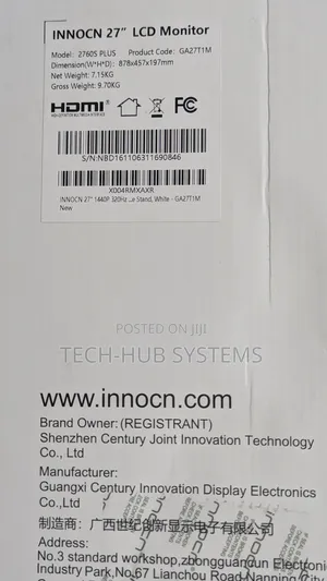 INNOCN 27" 2K 1440P 320Hz Mini LED Gaming Monitor