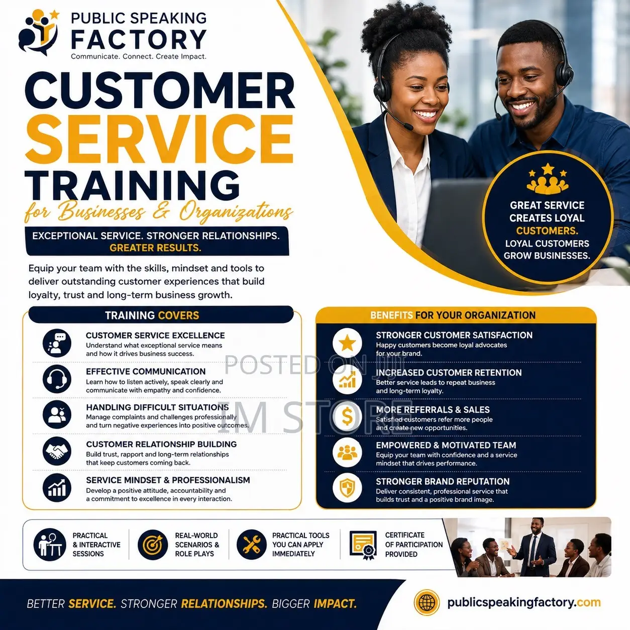 Customer Service Training for Businesses | Public Speaking Factory