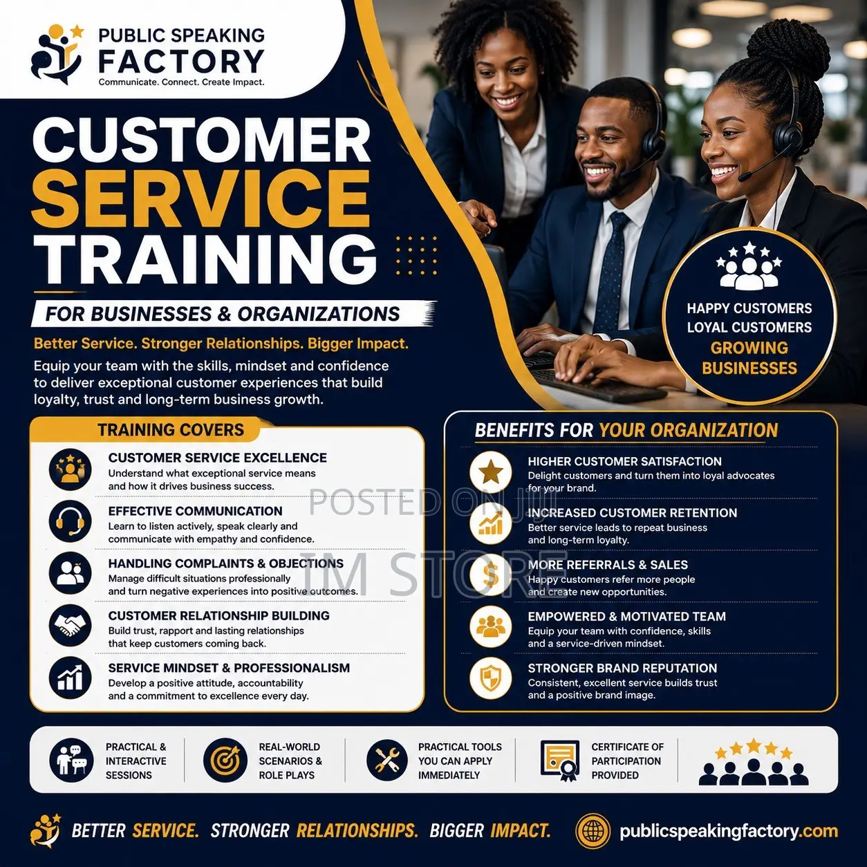 Customer Service Training for Businesses | Public Speaking Factory