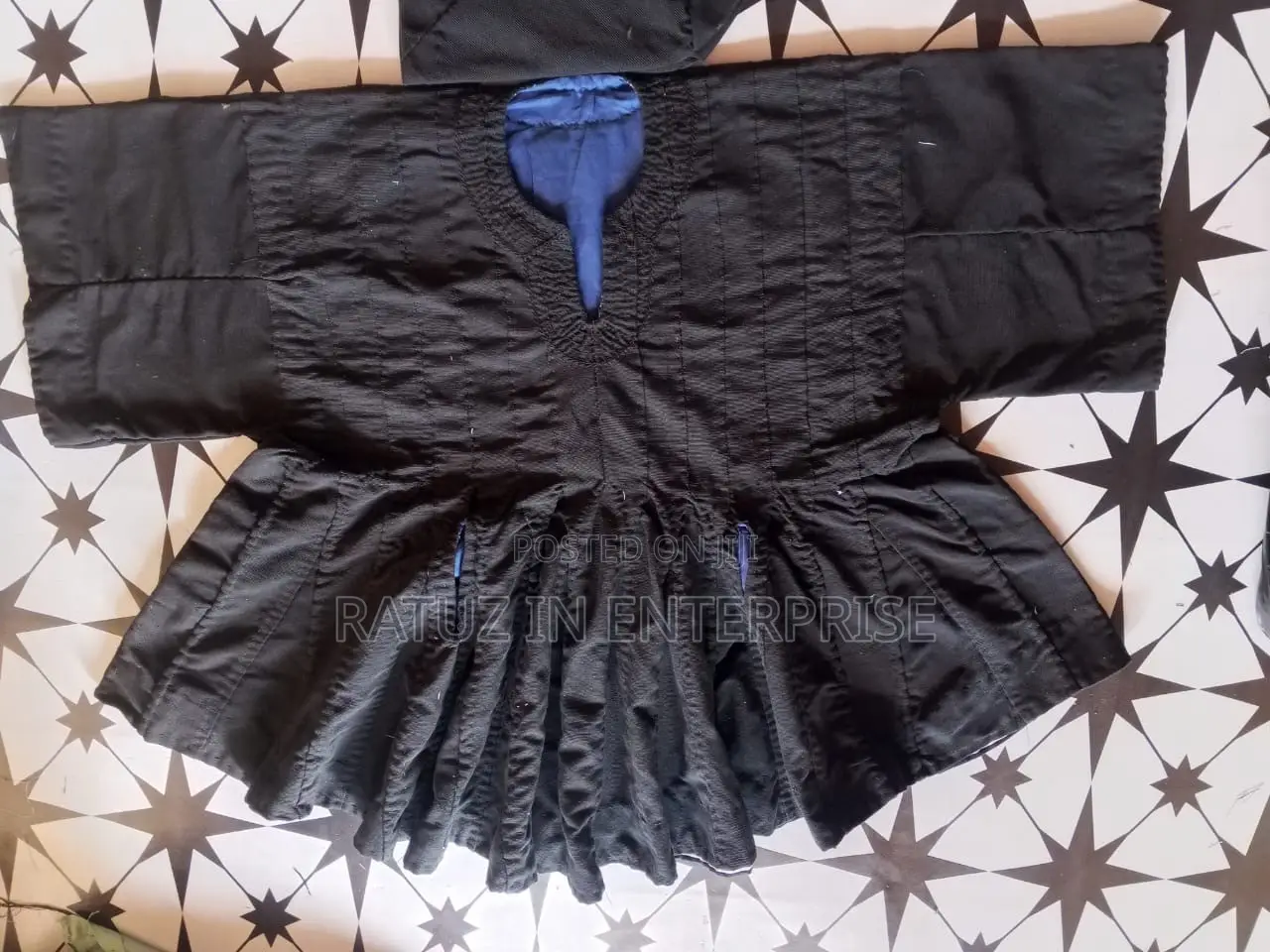 Sleeved Black Smock