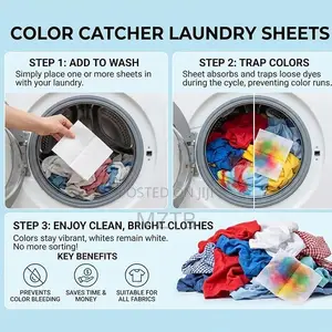 Laundry Color Catcher Dye Trapper Sheets - 50pcs