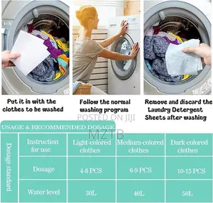 Laundry Color Catcher Dye Trapper Sheets - 50pcs