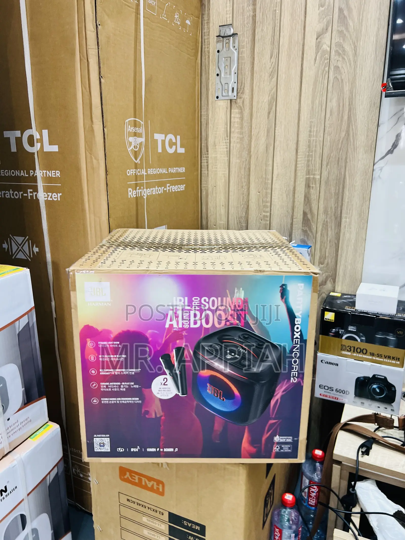 Get Premium JBL 100Watt Wireless Bluetooth Speaker W/Microphone.