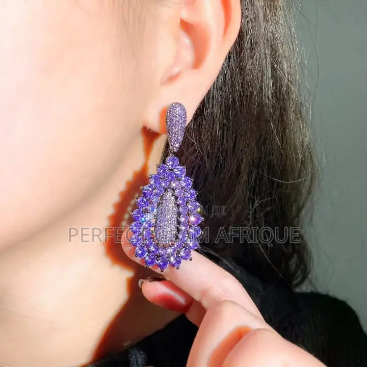 Violet Zircon Earring