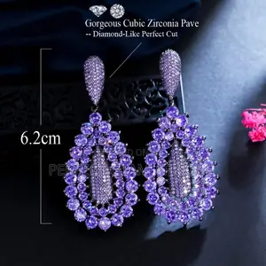 Violet Zircon Earring