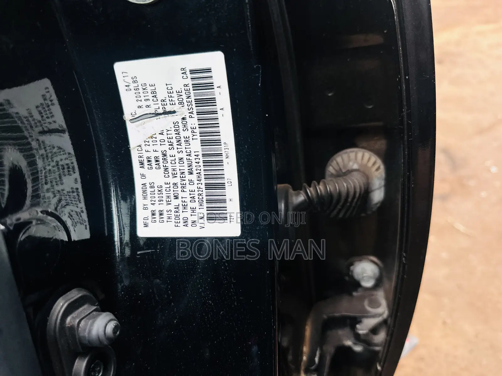 Honda Accord EX 4dr Sedan FWD (2.4L 4cyl 2A) 2017 Black