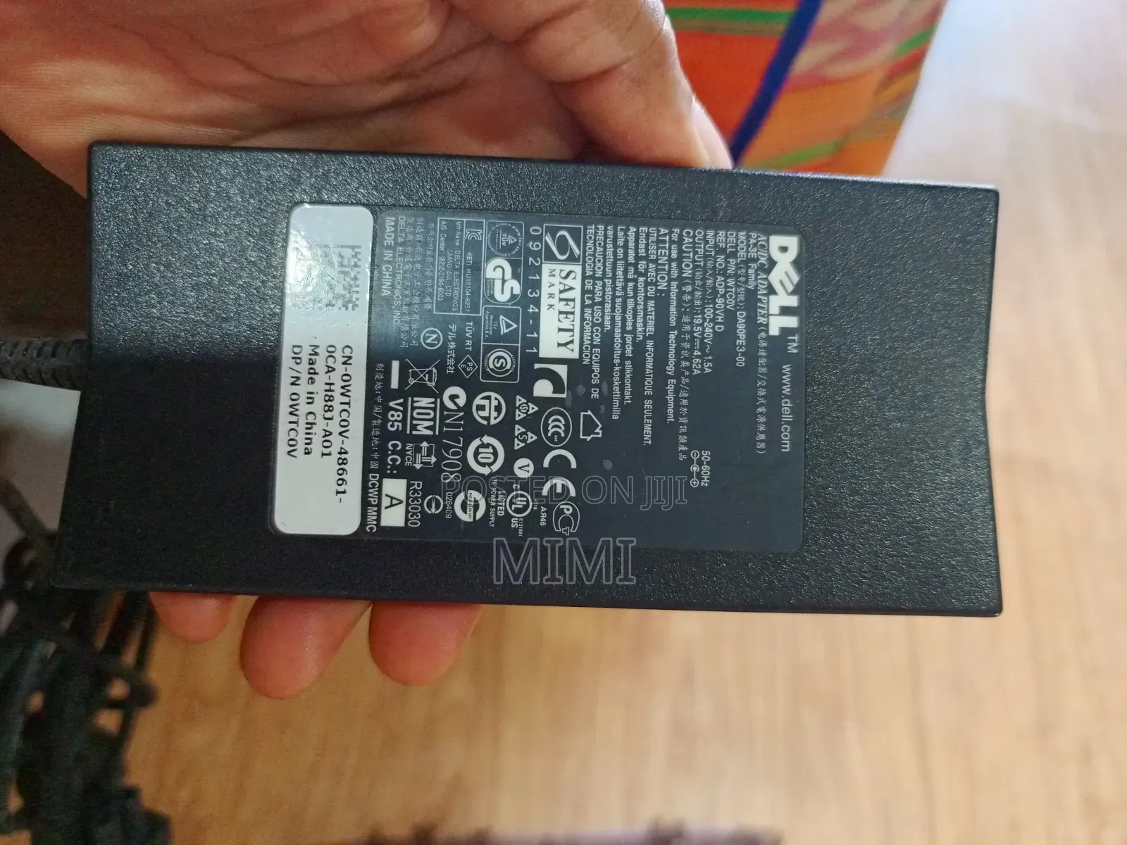 Original Dell 90W Laptop Charger 19.5V 4.62A Big Pin – WTC0V