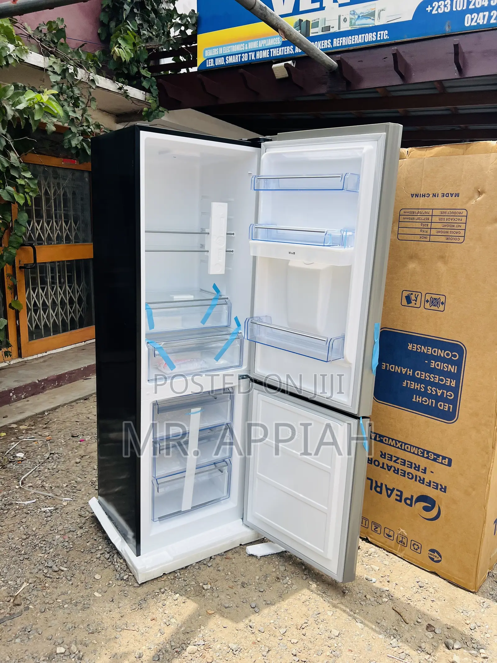 Get Premium Pearl Bottom Mount Freezer Fridge(Black)..