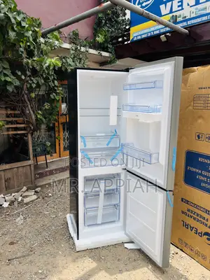 Get Unique Pearl Bottom Mount Freezer Fridge(PF-433bbgwd-A1)Black