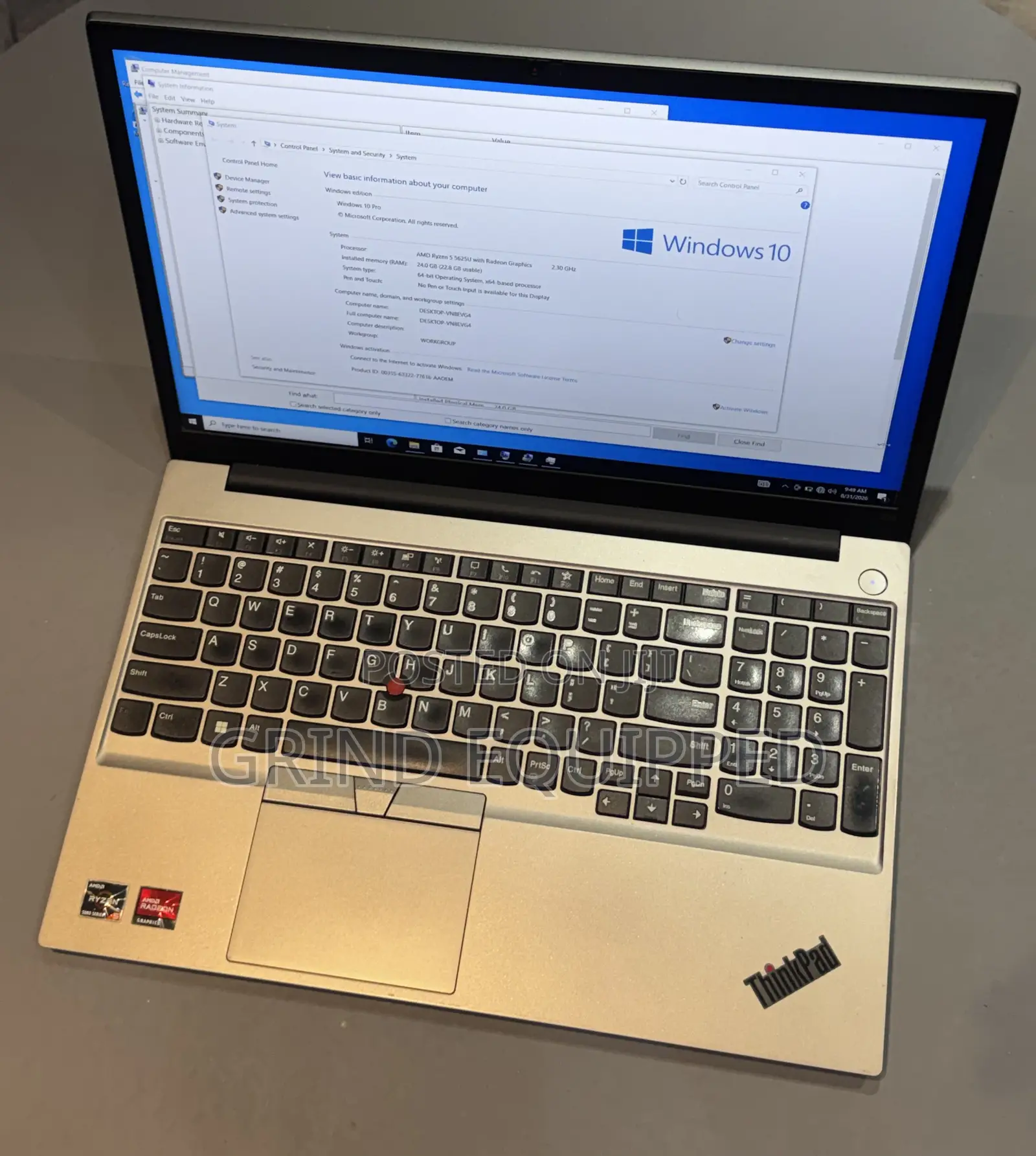 Laptop Lenovo ThinkPad E15 24GB AMD Ryzen 5 SSD 500GB