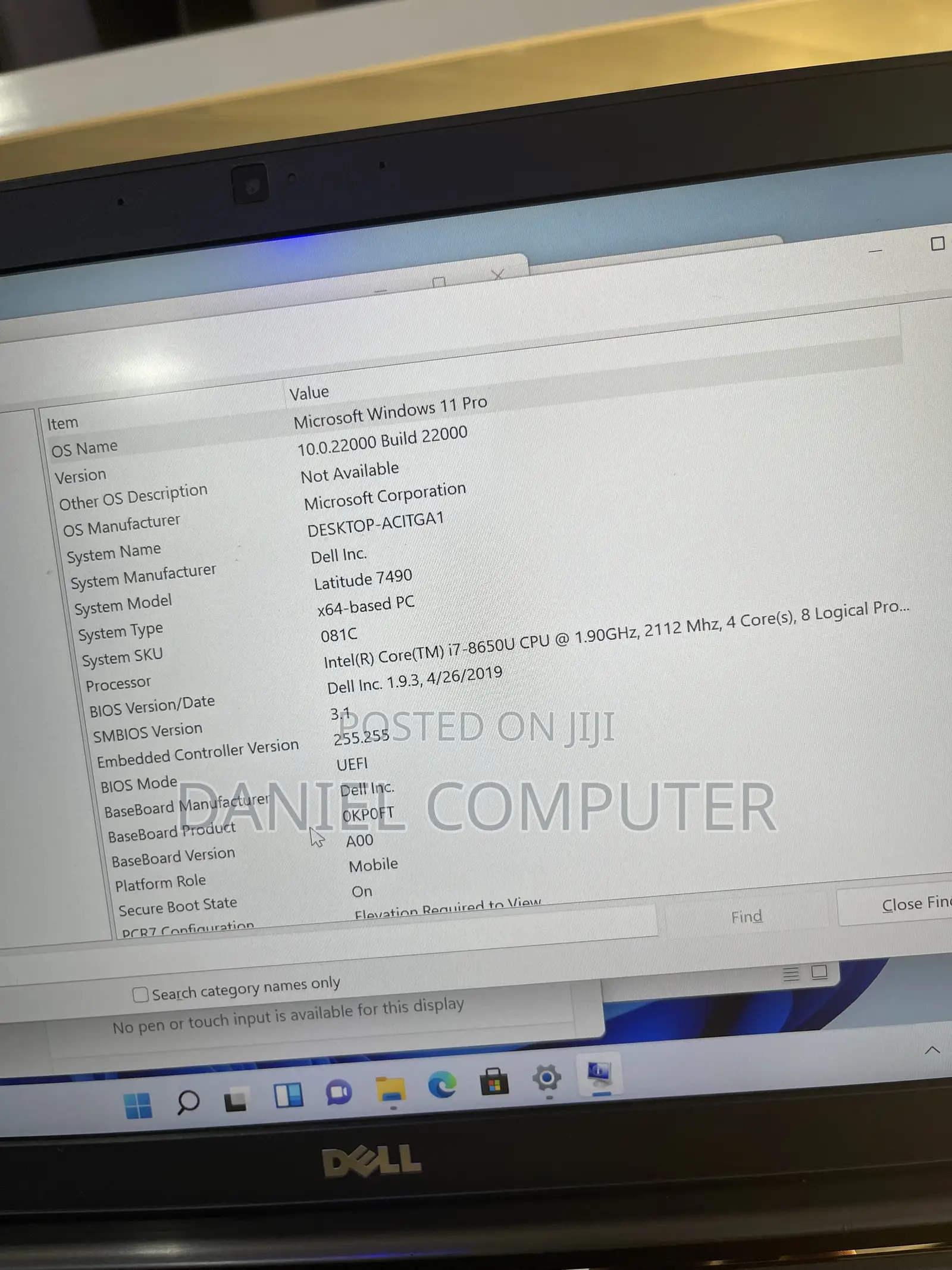 Laptop Dell Latitude 7490 16GB Intel Core i7 SSD 256GB