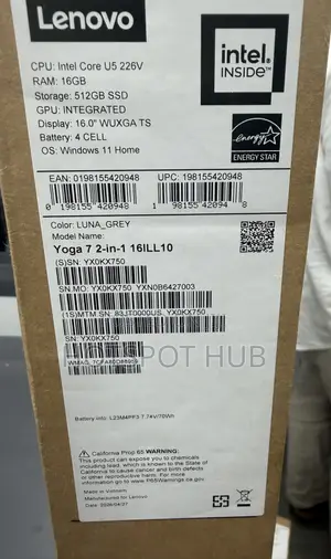 New Laptop Lenovo Yoga 7i 16GB Intel Core Ultra 5 SSD 512GB