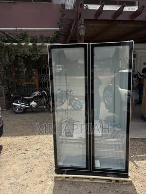 Brand New Pearl PVC-801-27AA 2 Door Glass Door Display Fridge.