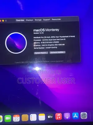 Laptop Apple MacBook Pro 2016 8GB Intel Core i5 SSD 500GB